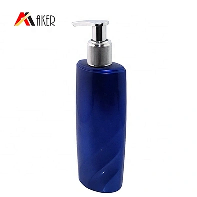 Wholesale price new design empty 250ml PET plastic hair shampoo bottle packaging