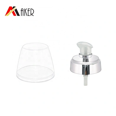 Unique shape luxury 50ml clear cosmetic glass lotion dropper bottle with silver electroplated cream pump