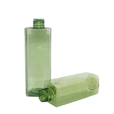 Best price green color empty square 150ml 300ml PET plastic bottle for lotion