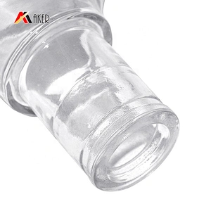 Wholesale 700ml Glass Unique shape transparent empty tequila bottles XO wine bottle with Cork