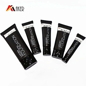 Soft Black Plastic Matt Cosmetic Tube for liquid foundation