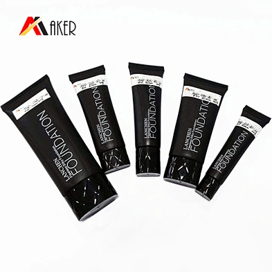 Soft Black Plastic Matt Cosmetic Tube for liquid foundation