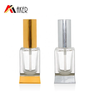 Newest unique design square clear empty 30ml spray perfume glass bottle