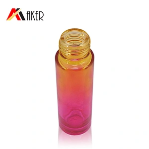 10ml mini in stock roll on bottle rainbow gradient color blue pink yellow glass roller ball bottle oil roller bottle