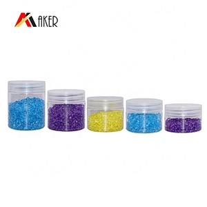 Custom Eco Friendly 50ml Transparent Cylinder Cosmetic Plastic Jar with Screw Plastic Cap