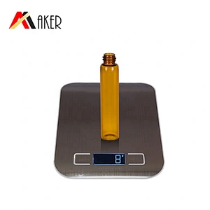 Hot sale amber 2.5ml 5ml 10ml empty deodorant roll on glass tube bottle with stainless steel roller ball