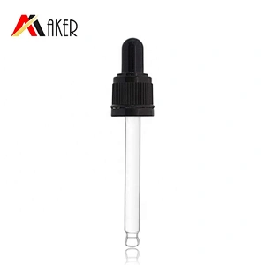 China supply 18mm plastic black tamper evident dropper cap safety cap with ribs for sale