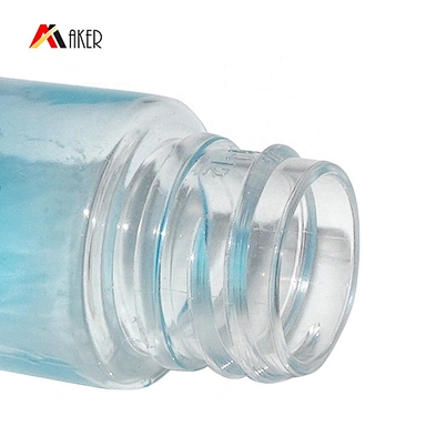 Personal care custom gradient blue 20ml cylinder PET plastic lotion bottle for beauty cosmetic skin care