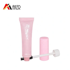 2019 new 30g empty LDPE plastic cosmetic eyelash brush tube mascara tube packaging with screw cap and mascara brush