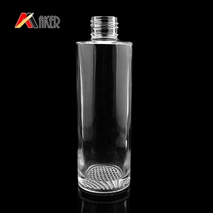 Wholesale 40ml 100ml 120ml cylinder clear glass lotion bottle with pump sprayer