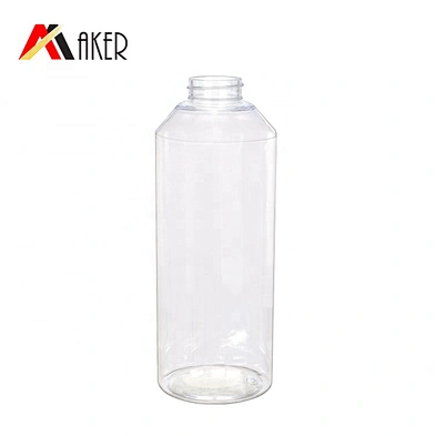 luxury 500ml transparent PET plastic empty cosmetic shampoo lotion bottle with lotion pump