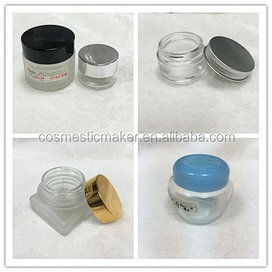 Factory supply 30ml empty cream frosted amber cosmetic glass jar with aluminum cap