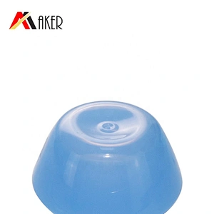 Custom 5ml Blue Oval Single Wall Cosmetic PP lip scrub container with Screw Cap