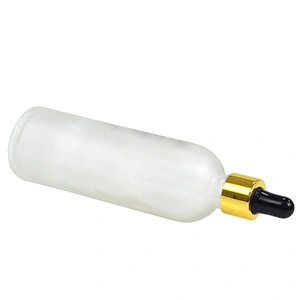 transparent 90ml 3oz essential oil bottle personal care packaging massage dropper bottle clear frost glass bottle