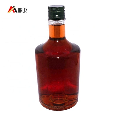 New design wholesale price clear empty 700ml liquor glass bottle with aluminum screw cap for whiskey