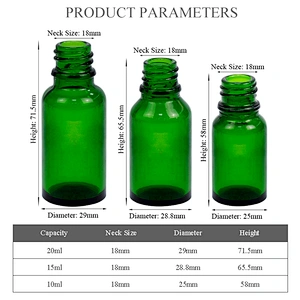 wholesale empty 10ml 15ml 20ml personal care glass packaging skincare serum glass essential oil dropper bottle