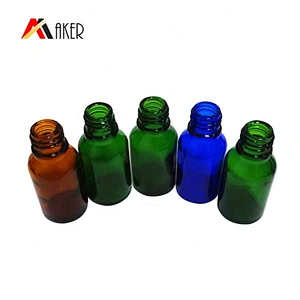 Wholesale amber blue green clear 10ml essential oil glass dropper bottle with dropper or screw cap