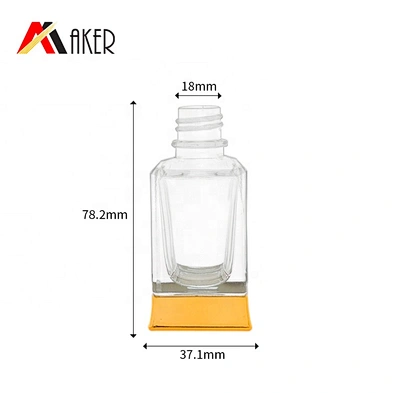 Newest unique design square clear empty 30ml spray perfume glass bottle