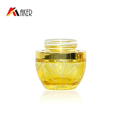 wholesale 30g 1oz glass gold alumite cap face cream lotion cosmetic packaging skin care cream jar