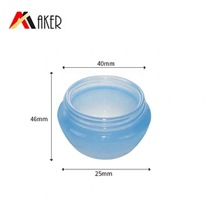 Factory supply wholesale semi transparent blue 20g pp plastic jar for cream cosmetic