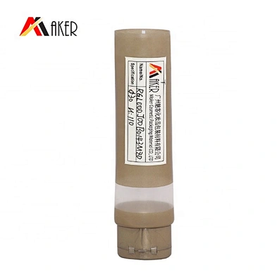 Multiple capacity brown oval cosmetic hand cream packaging plastic tube with screw lid