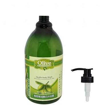 China factory supply Green round shape empty 2L PET shower gel bottle packaging