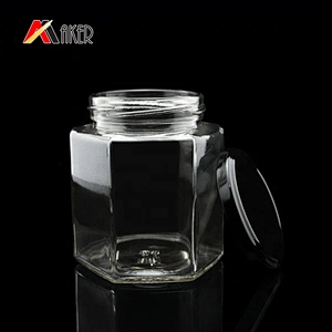 120ml/180ml/280ml Clear Wide Mouth food storage glass honey jars with Lid