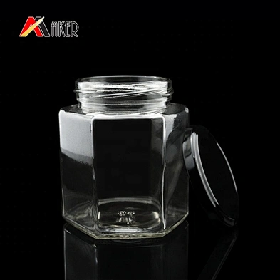 120ml/180ml/280ml Clear Wide Mouth food storage glass honey jars with Lid