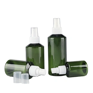 Empty fine water mist PET 50ml 100ml 150ml 200ml dark green amber plastic body spray bottle