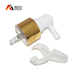 Empty 150ml white square PET cosmetic plastic bottle with gold sprayer