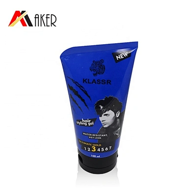New design 150ml men design LDPE plastic hair packaging tube with cap for styling gel