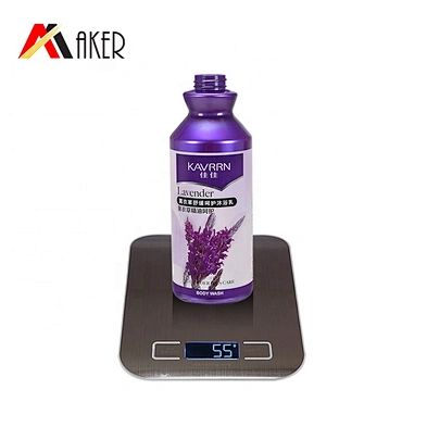 New arrival luxury design 850ml empty purple PET body wash bottle with lotion pump