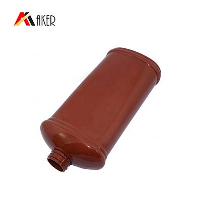 Empty Red Flat 1000ml Large Capacity PET Cosmetic Pump Plastic Organic Shampoo Bottles