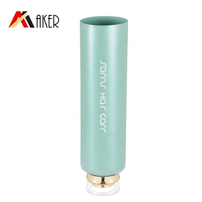 New design 200ml pearlized green LDPE plastic cosmetic hair conditioner tube shampoo tube packaging with luxury acrylic cap