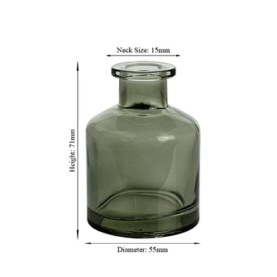 55ml Wholesale High Quality Custom Modern Clear Empty Aromatherapy Bottle Round Luxury Reed Diffuser Glass Bottle