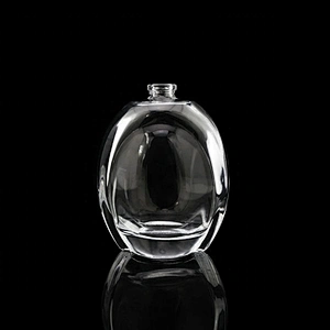 China factory crystal white material 100ml clear glass perfume bottle