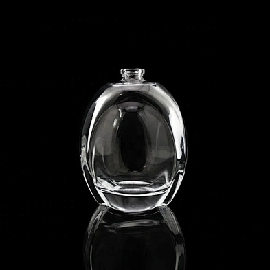 China factory crystal white material 100ml clear glass perfume bottle
