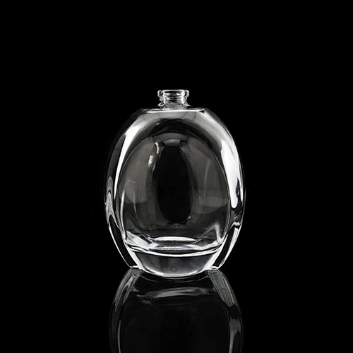 China factory crystal white material 100ml clear glass perfume bottle