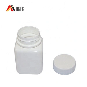 China Supplier 100ml White Square Empty HDPE Pill Medicine Plastic Bottles with Screw Cap