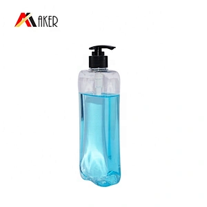 Wholesale price personal care square 500ml PET plastic custom lotion pump bottle