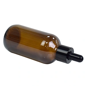 120ml 4oz amber glass bottle personal care packaging serum essential oil massage dropper bottle wholesale