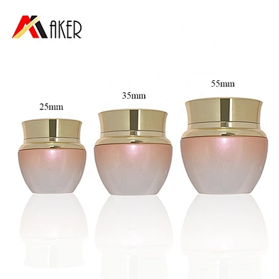 Wholesale luxury 30g 40g 60g round cosmetic skin care glass face cream jars set with screw lip in stock