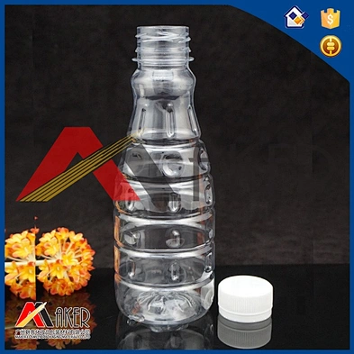 Special designed food grade 250ml pet plastic drinking water bottle with screw cap