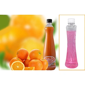 Customized design BPA free empty 350ml clear PET plastic beverage bottle with cap