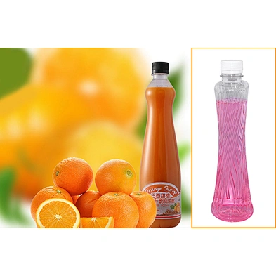 Customized design BPA free empty 350ml clear PET plastic beverage bottle with cap