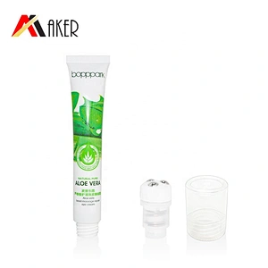 New arrival 25ml round LDPE plastic cosmetic eye cream tube packaging with roller ball and screw cap