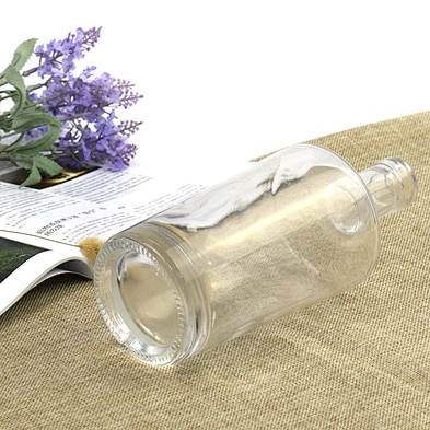 china custom 750ml clear wine bottle brandy glass liquor vodka bottle