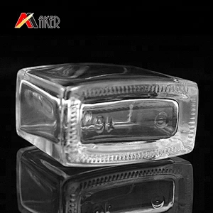Wholesale clear 10 ml custom design empty square gel nail polish bottle with brush
