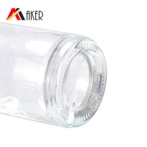 Hot sale classical round crystal 750ml empty glass vodka wine bottle with cork
