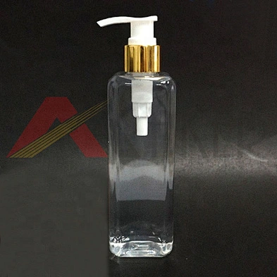 China supplier wholesale price 200ml square PET cosmetic lotion bottle with pump